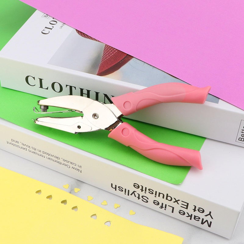 Rongon Heart Shaped Hole Puncher 1/4 Inch 2 Pcs Paper Punches Cute Single Hole Punch Scrapbooking Paper Cutter Perforator for DIY Handcraft - Image 5